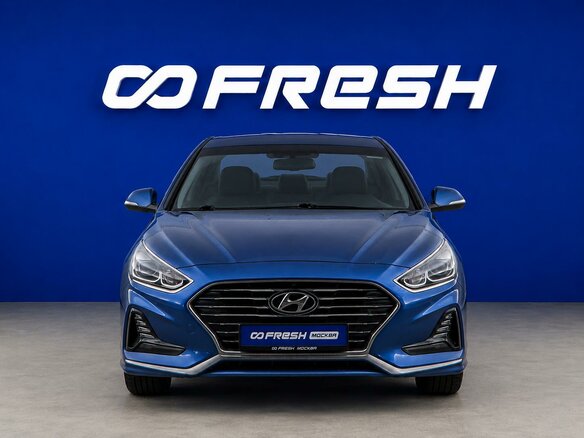 2017 Hyundai Sonata VII (LF) Рестайлинг, голубой - вид 2