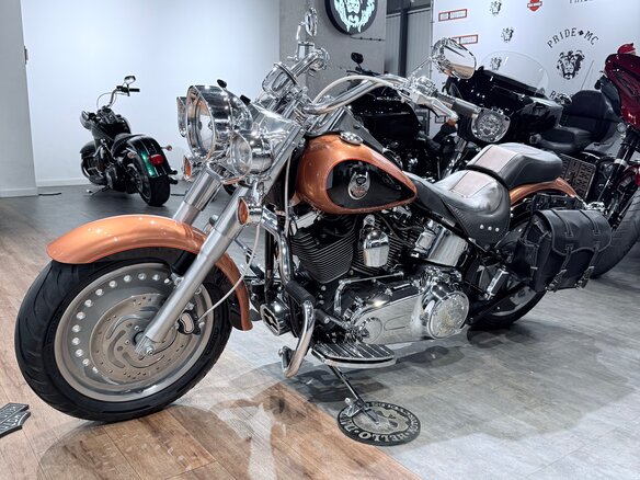 2008 Harley-Davidson Fat Boy, оранжевый, 1099000 рублей - вид 10