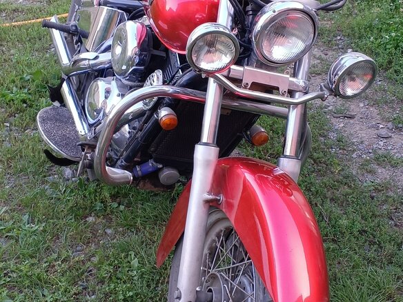 1995 Kawasaki VN400 Vulcan, красный, 210000 рублей - вид 1