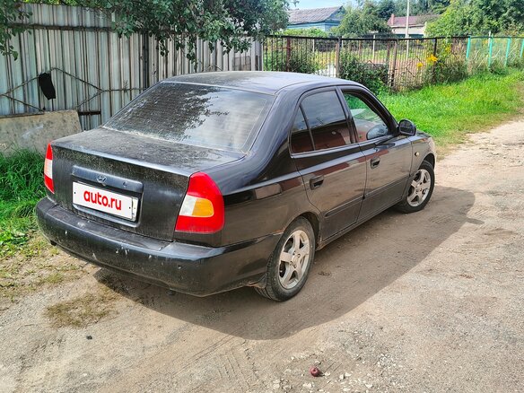 2007 Hyundai Accent ТагАЗ II, чёрный, 255000 рублей - вид 2