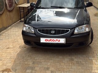 2008 Hyundai Accent ТагАЗ II, чёрный, 425000 рублей, вид 2