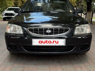 2008 Hyundai Accent ТагАЗ II, чёрный, 590000 рублей, вид 4