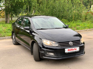 2018 Volkswagen Polo V Рестайлинг, чёрный, 1390000 рублей, вид 4