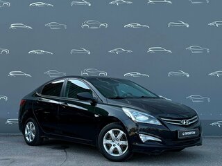 2014 Hyundai Solaris I Рестайлинг, чёрный, 697700 рублей, вид 3