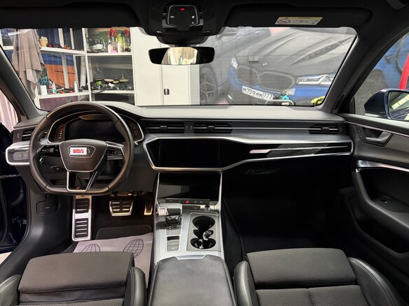 2020 Audi A6 45 TDI V (C8), синий - вид 7