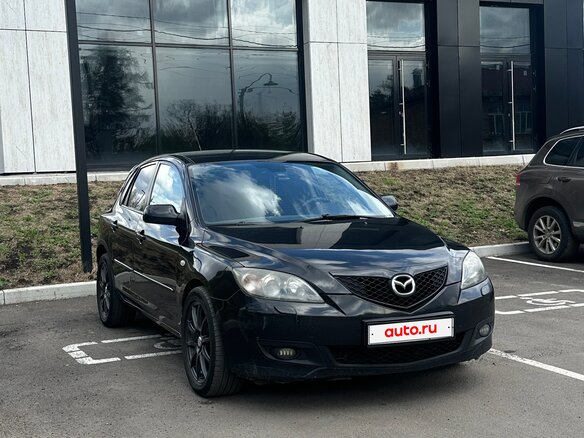 2007 Mazda 3 I (BK) Рестайлинг, чёрный, 540000 рублей - вид 3