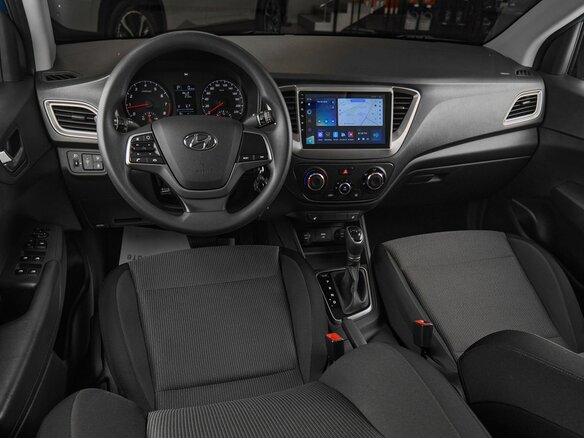 2021 Hyundai Solaris II Рестайлинг, синий, 1499000 рублей - вид 7