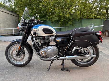 2018 Triumph Bonneville T100, синий, 799000 рублей, вид 4