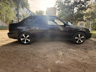 2008 Hyundai Accent ТагАЗ II, чёрный, 370000 рублей, вид 4