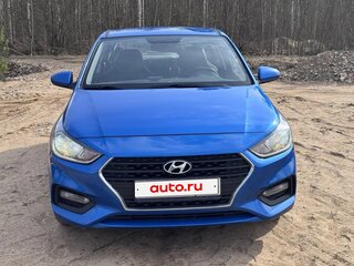 2018 Hyundai Solaris II, синий, 1230000 рублей, вид 2