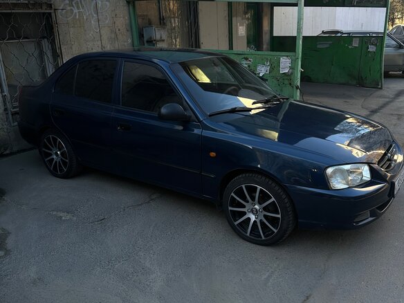 2008 Hyundai Accent ТагАЗ II, синий, 550000 рублей - вид 1