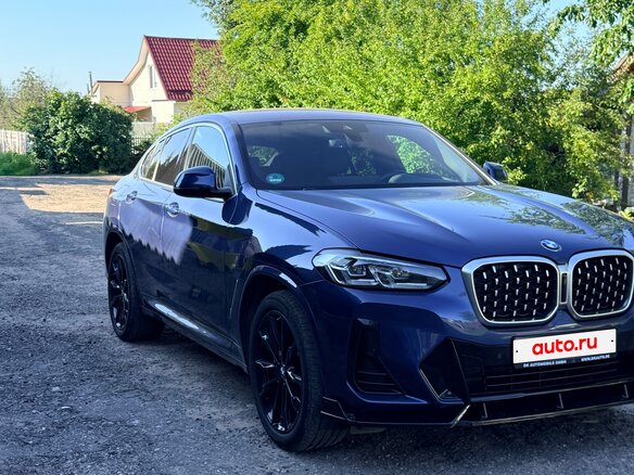 2022 BMW X4 30d II (G02) Рестайлинг, синий, 7100000 рублей - вид 3