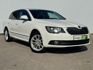 2014 Skoda Superb DSG II Рестайлинг, белый, 1299000 рублей, вид 4