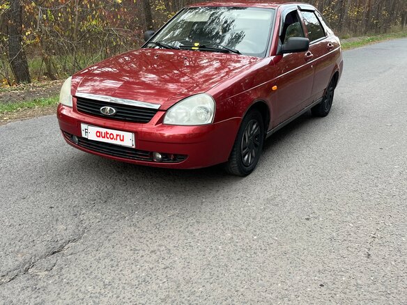 2008 Lada (ВАЗ) Priora I, красный, 215000 рублей