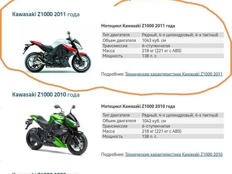 2010 Kawasaki Z 1000, красный, 799000 рублей, вид 2