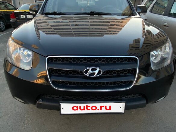 2008 Hyundai Santa Fe II, чёрный, 860000 рублей - вид 3