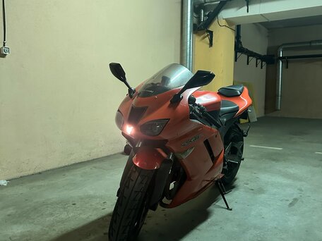 2007 Kawasaki ZX-6R Ninja, оранжевый, 400000 рублей, вид 3