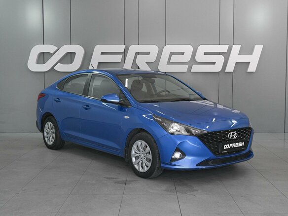 2020 Hyundai Solaris II Рестайлинг, синий, 1659000 рублей