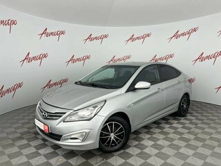 2014 Hyundai Solaris I Рестайлинг, серебристый, 875000 рублей, вид 1