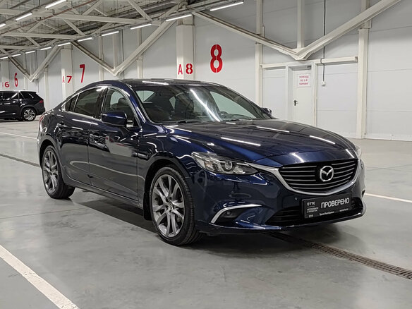 2016 Mazda 6 III (GJ) Рестайлинг, синий, 1610000 рублей - вид 2