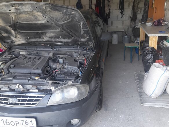 2008 Kia Spectra I Рестайлинг 2, чёрный - вид 3