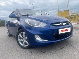 2012 Hyundai Solaris I, синий, 295000 рублей, вид 1