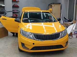 2014 Kia Rio III, жёлтый, 605000 рублей, вид 3