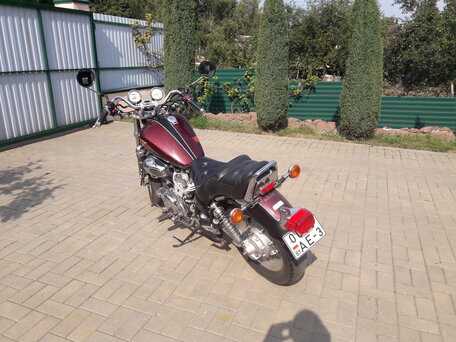 1995 Yamaha XV750 Virago, пурпурный, 247711 рублей, вид 3