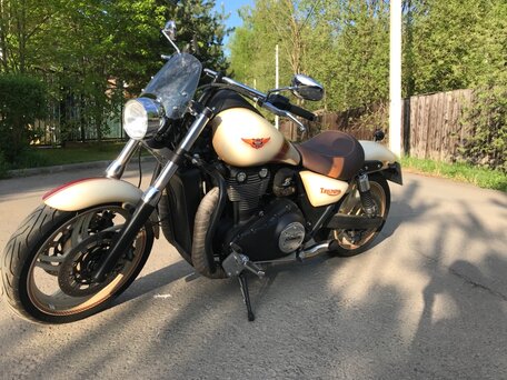 2013 Triumph Thunderbird Storm, бежевый, 1300000 рублей, вид 4