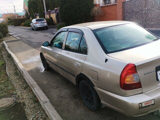 2001 Hyundai Accent ТагАЗ II, бежевый, 215000 рублей, вид 4