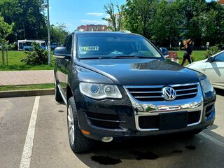 2008 Volkswagen Touareg I Рестайлинг, чёрный, 1200000 рублей, вид 1
