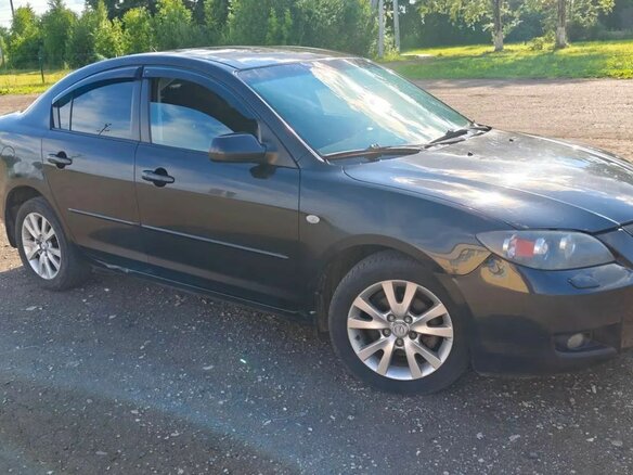 2007 Mazda 3 I (BK) Рестайлинг, чёрный, 375000 рублей - вид 2