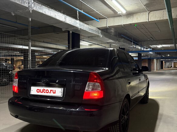 2008 Hyundai Accent ТагАЗ II, чёрный, 545000 рублей - вид 5