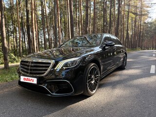 2018 Mercedes-Benz S-Класс 560 Long VI (W222, C217) Рестайлинг, чёрный, 5900000 рублей, вид 2