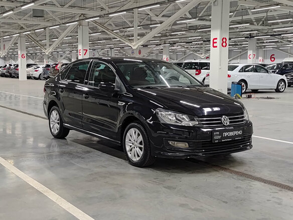 2019 Volkswagen Polo V Рестайлинг, чёрный - вид 2