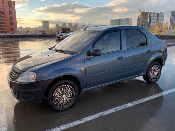 2011 Renault Logan I Рестайлинг, синий, 330000 рублей - вид 5