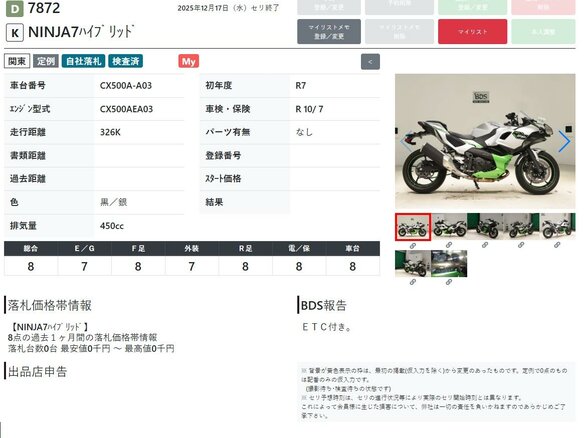2025 Kawasaki Ninja 7, серебристый, 869000 рублей - вид 10