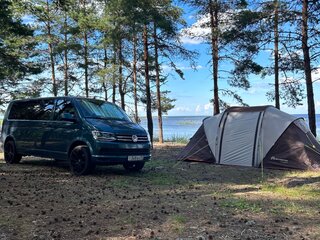2017 Volkswagen Caravelle Long T6, синий, 4200000 рублей, вид 2