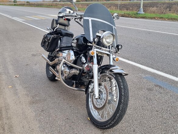 1996 Yamaha XVS400 Drag Star, чёрный, 380000 рублей - вид 1