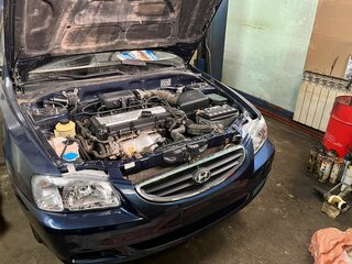 2007 Hyundai Accent ТагАЗ II, синий, 420000 рублей, вид 1