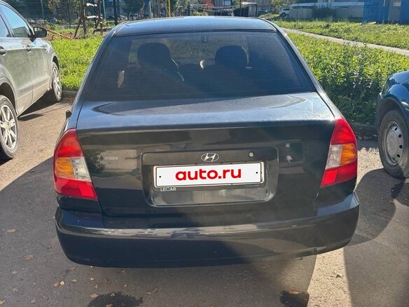 2007 Hyundai Accent ТагАЗ II, чёрный, 300000 рублей - вид 2