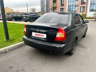 2007 Hyundai Accent ТагАЗ II, чёрный, 400000 рублей, вид 4