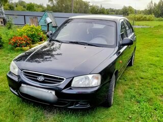 2008 Hyundai Accent ТагАЗ II, чёрный, 350000 рублей, вид 2