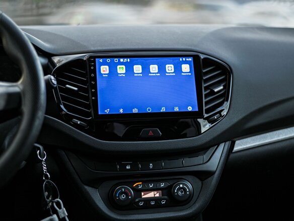 2016 Lada (ВАЗ) Vesta I, синий, 633000 рублей - вид 6