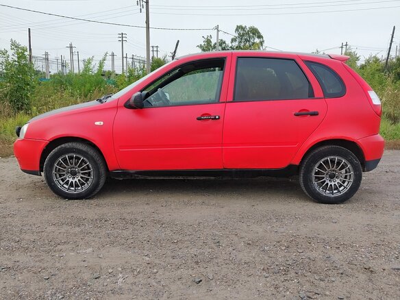 2007 Lada (ВАЗ) Kalina I, красный, 130000 рублей - вид 3