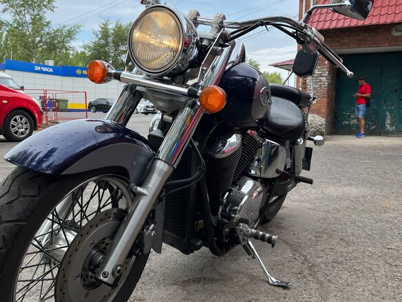 2002 Honda Shadow 750, синий, 525000 рублей