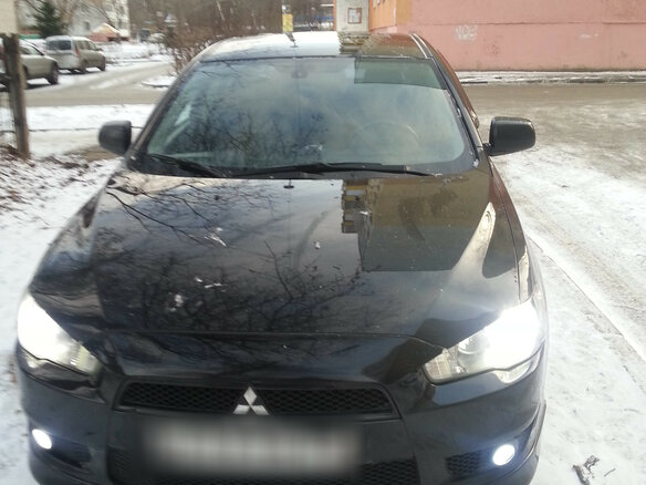 2008 Mitsubishi Lancer X, чёрный, 920000 рублей