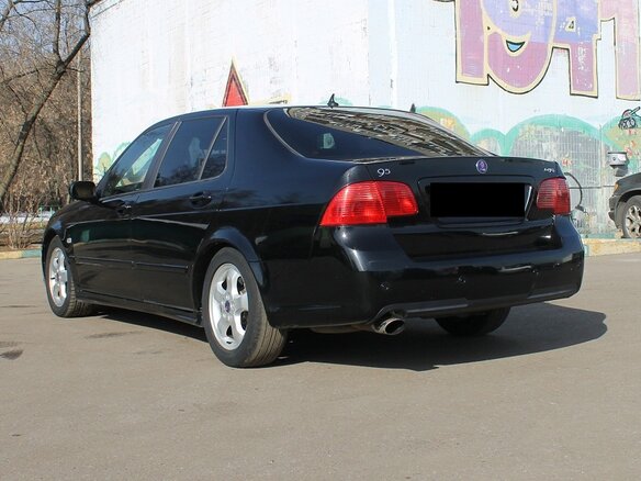 2007 Saab 9-5 I Рестайлинг 2, чёрный - вид 2