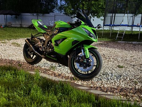 2018 Kawasaki ZX-6 Ninja, зелёный, 1000000 рублей, вид 4