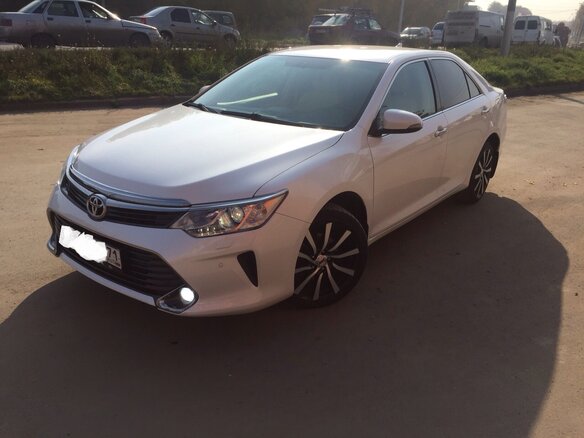 2015 Toyota Camry VII (XV50) Рестайлинг, белый